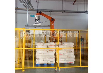 硝酸銨自動(dòng)拆垛設(shè)備 拆垛機(jī)器人客戶視頻