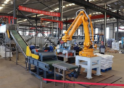 50KG片堿拆垛拆包線 全自動(dòng)拆垛拆包機(jī)流程