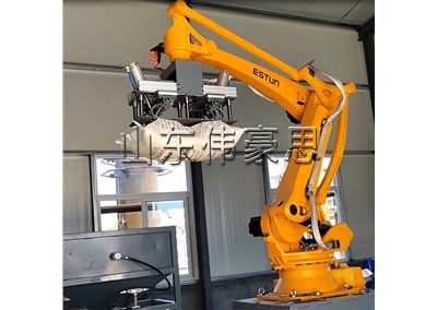 氧化鋁全自動(dòng)拆包機(jī) 自動(dòng)破袋機(jī)器人現(xiàn)場(chǎng)