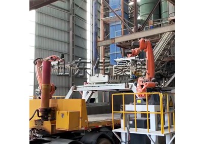 氫氧化鈉裝車機(jī)械手 全自動裝車機(jī)器人視頻