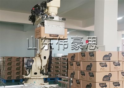 周轉(zhuǎn)箱全自動(dòng)碼垛機(jī) 碼垛機(jī)器人現(xiàn)場實(shí)拍