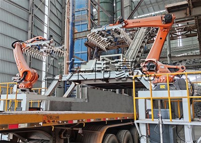 水泥全自動裝車機 機器人自動裝車機案例