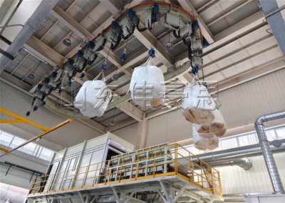 氧化鋁噸袋自動(dòng)拆袋機(jī) 側(cè)切式全自動(dòng)噸包破包機(jī)