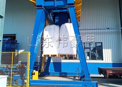 電池粉噸袋自動裝車機的工作流程