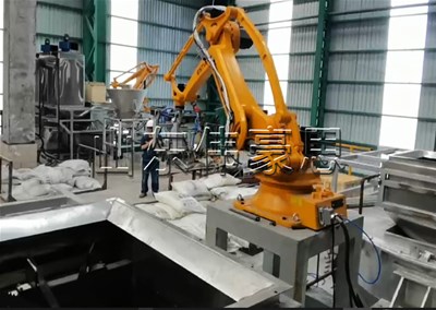 尿素顆粒機械手破袋機 機器人全自動拆包機