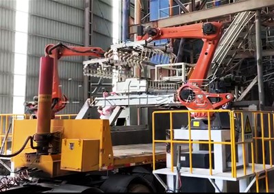 50KG水泥全自動裝車機 機械手自動裝車機流程