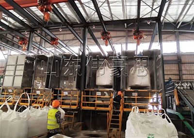 氧化鈣自動噸袋拆袋機 噸包無塵拆包投料站